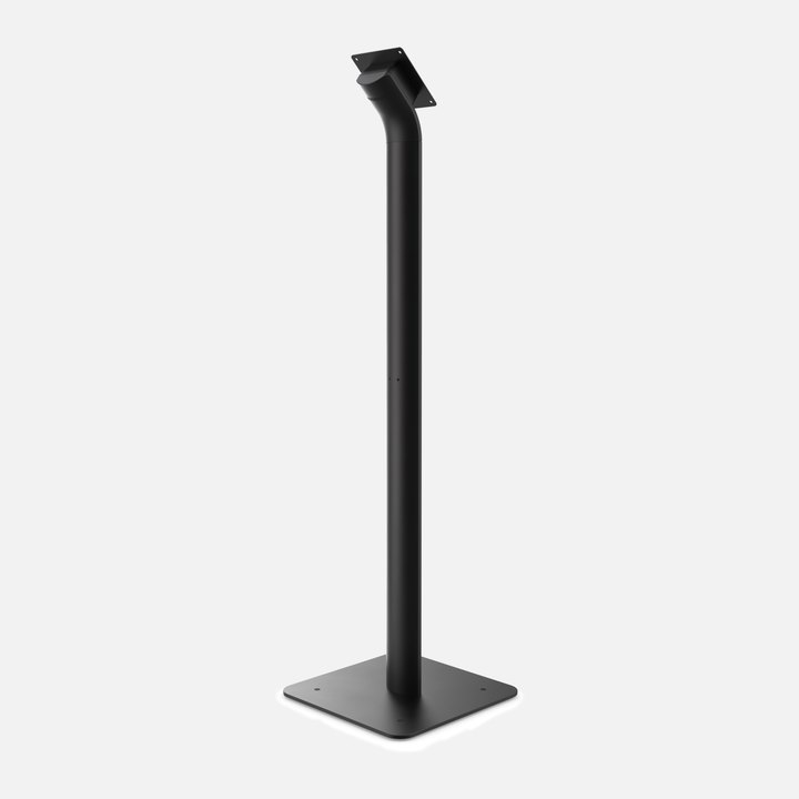 A black floor stand for Square Kiosk
