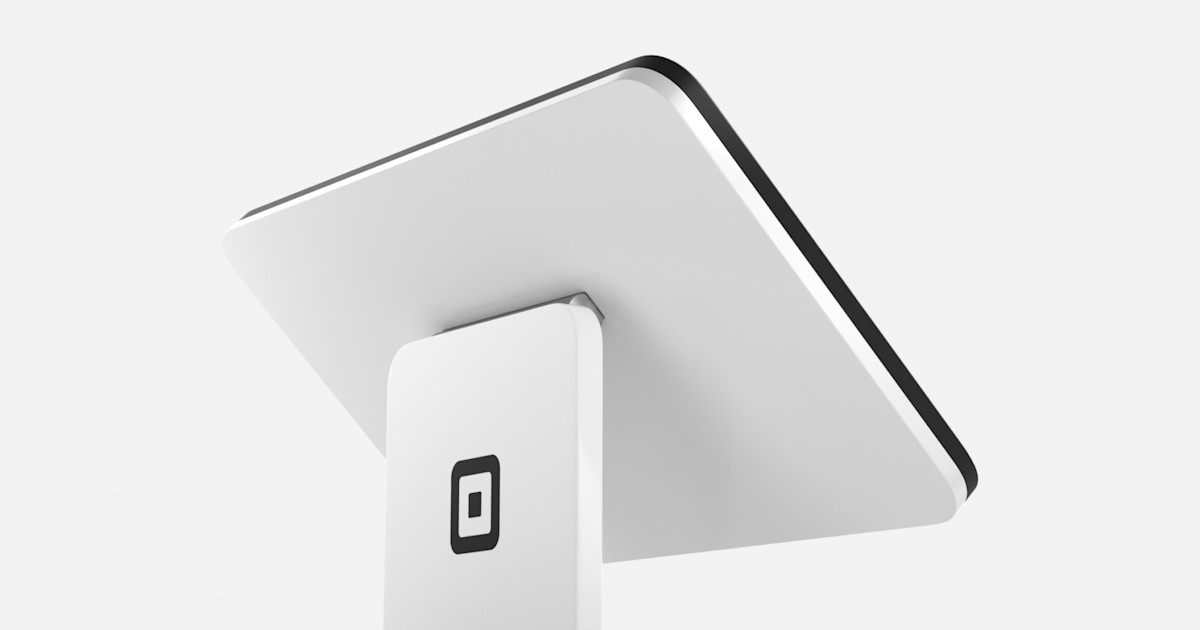 Square Stand holding an iPad running Square point of sale
